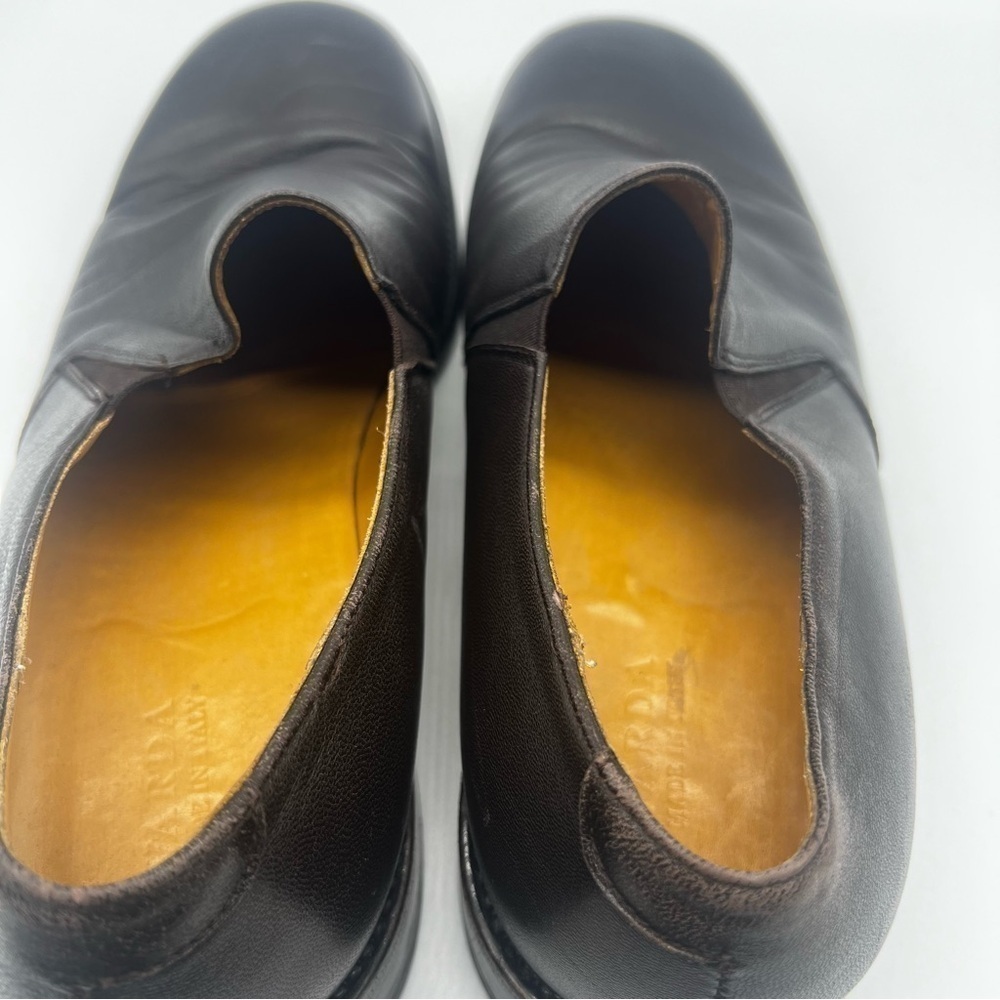 Varda Handcrafted Italian Leather Slip On Loafers in Dark Brown Men's Size 10 - Picture 8 of 11